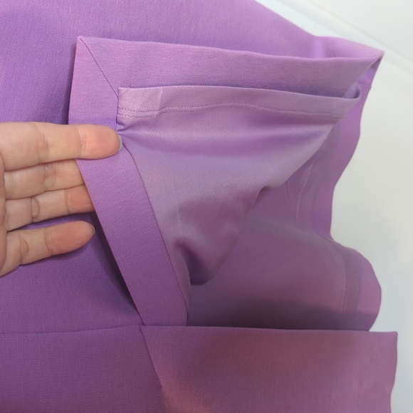 Boden Purple Fitted Ponte Dress Contrast Stitching Plus Size 16/18 - Picture 11 of 16